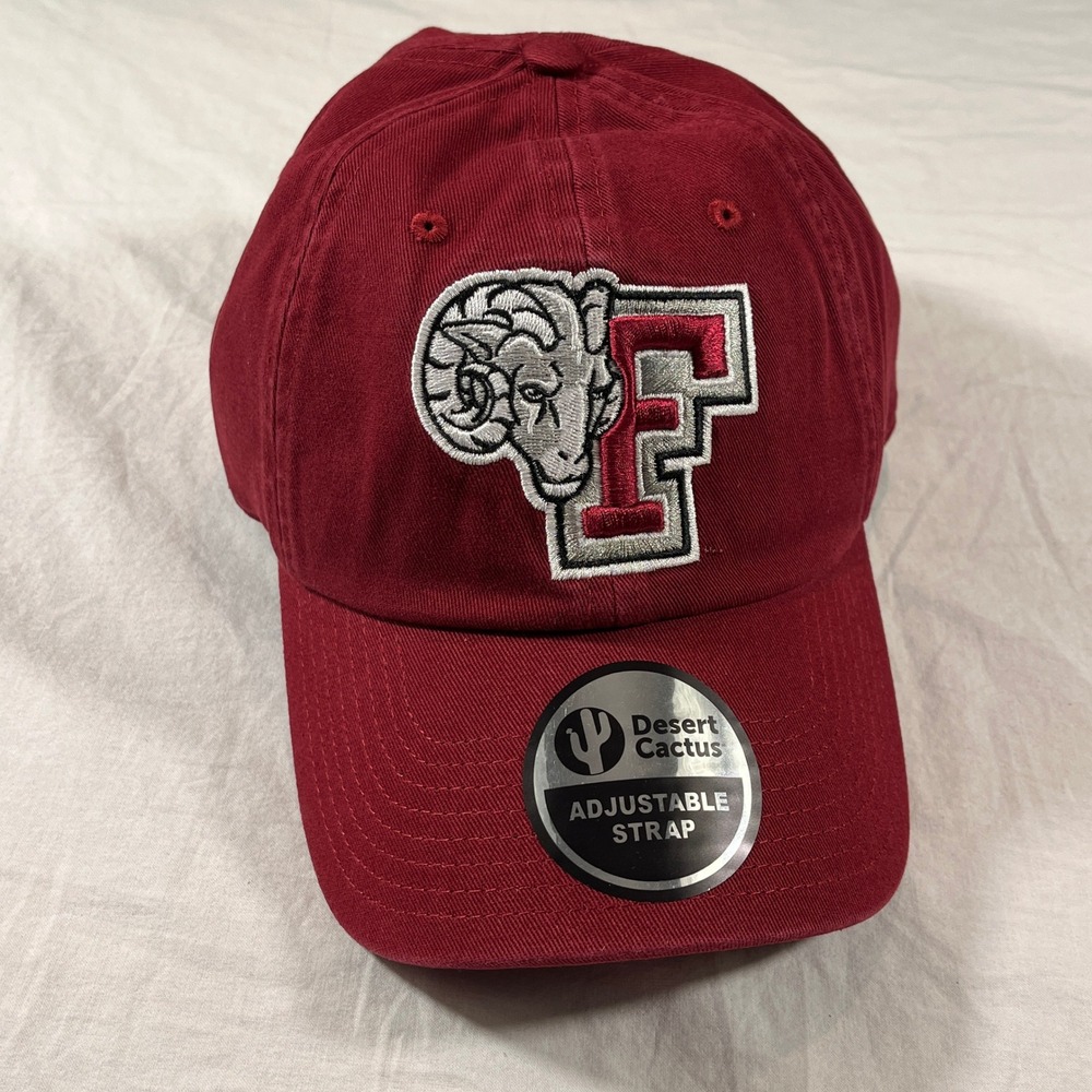 Desert Cactus Fordham University Baseball Hat Adult OS Red NEW Rams Embroidered